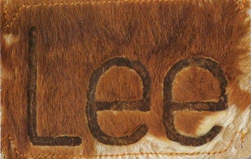 Lee branded into cowhide